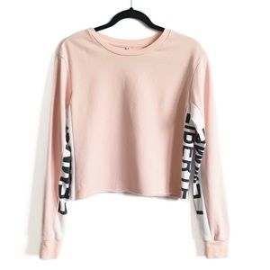 Femme Liberte Pink Crop Top Sweatshirt